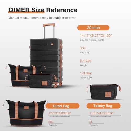 Image of Carry on Luggage Set, 20 Inch Suitcase with 100% PC hardshell, Lightweight TSA Locks Quiet Spinner Wheels Durable Zipper, Suitable for Men and Women, Y01 Beige(20 inch /DB /TB) Slightly Small