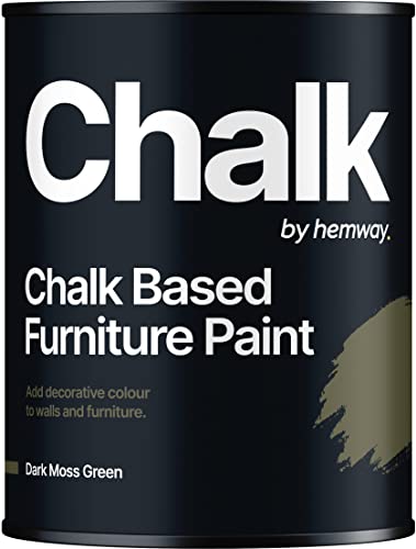 Hemway Dark Moss Green Chalk Based Furniture Paint Matt Finish Wall Upcycle Diy Home Improvement 1L / 35Oz Shabby Chic Vintage Chalky #TOP13
