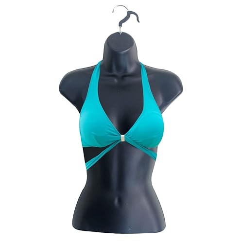 Miniatura 4 de DisplayTown - Conjunto de maniquíes de torso femenino con soporte de metal, espalda hueca, cuerpo apilable para exhibir camisetas, mostrador, ferias