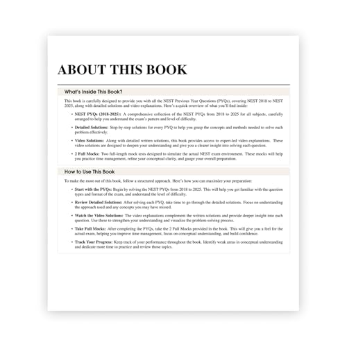 Image of SciAstra (National Enterance Screening Test) NEST PYQ Book 2018-2025 | NEST Previous Year Question Papers with Detailed Written Solutions & In-Depth ... Exam Preparation | Solved Papers & Mock Tests