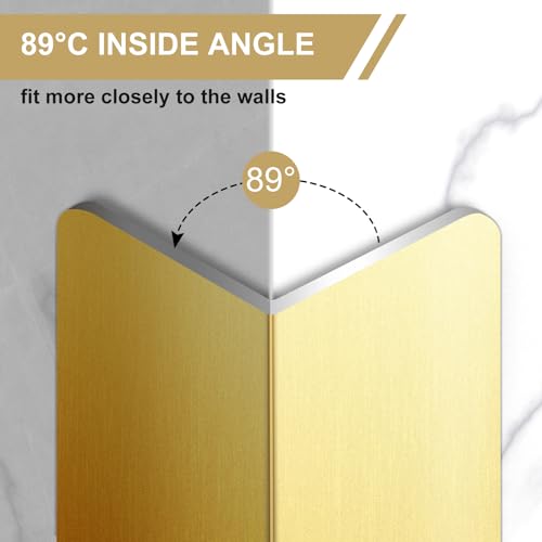 Image of Wall Corner Protector, 1-3 /8 Inch (W) x 59 Inch (L) Aluminium Alloy Corner Guards for Walls Edge Protection,Prevent Getting Scratched from Pets