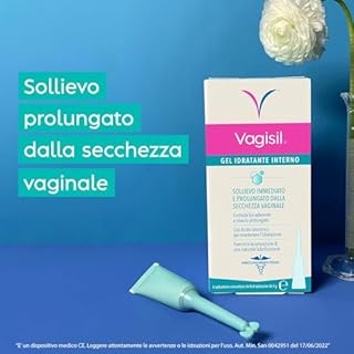 Vagisil Lubrificante Interno a Base D'Acqua, Idratante Con Acido Ialuronico, Sollievo Immediato E Prolungato Dalla Secchezza Vaginale, 6 Applicatori Monodose da 5g (30 g)