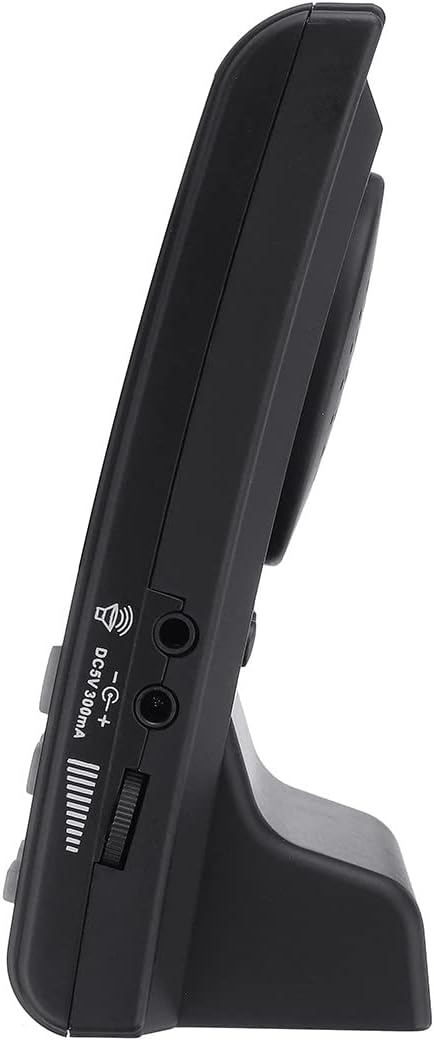 Side view of AL-HARAMEEN HA-3011 Azan Clock showing ports and volume control