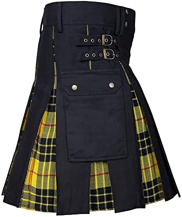 Kilt Scozzese Uomo Vintage - Cotone/Poliestere, Vita Alta Con Fibbie - Foto 6