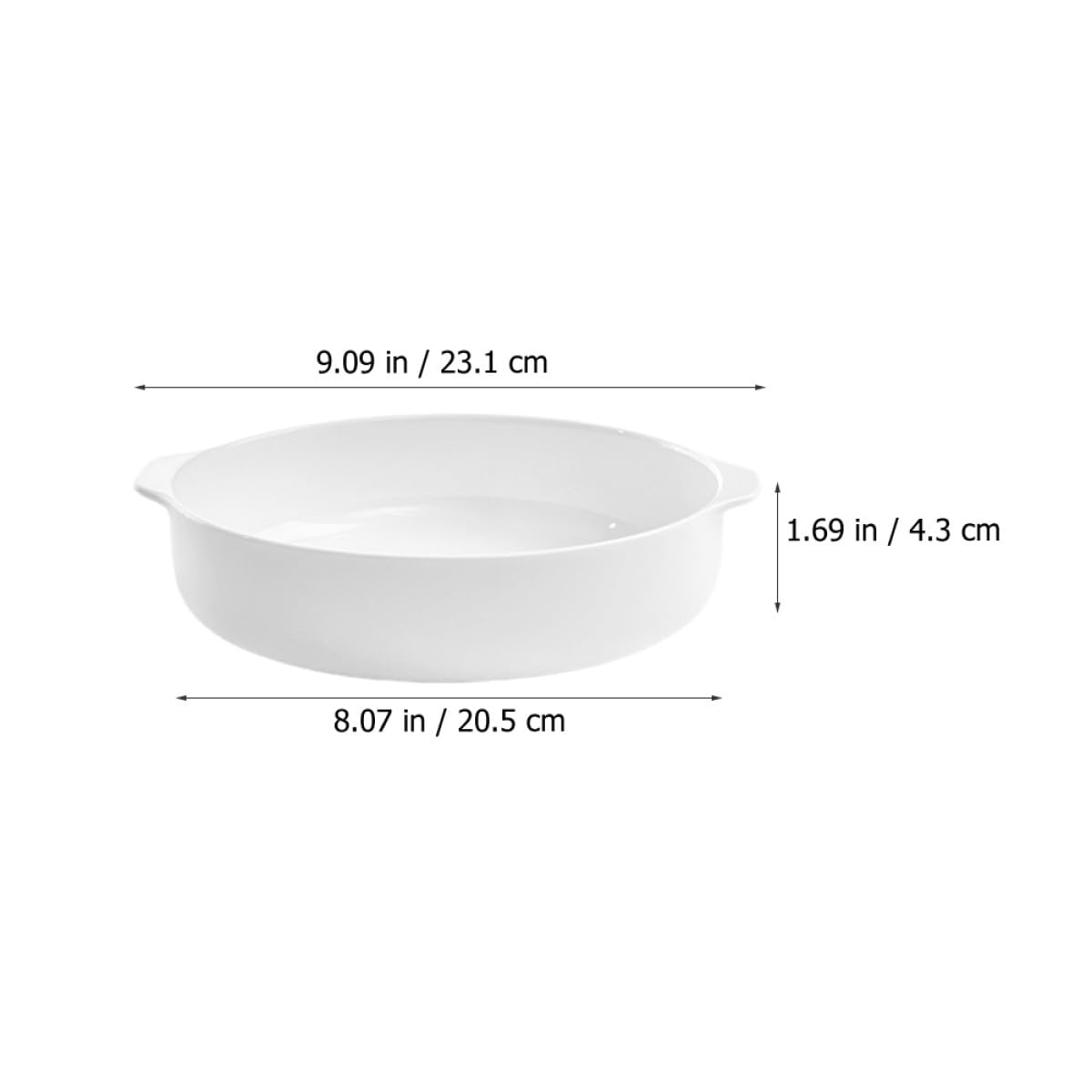 SHINEOFI Fuente de Cerámica de Color Claro con Asas para Horno y Microondas