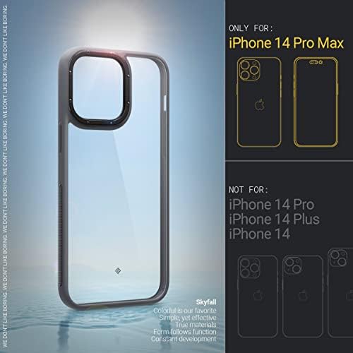 Caseology Skyfall Case Compatible with iPhone 14 Pro Max - Matte Black/Grey