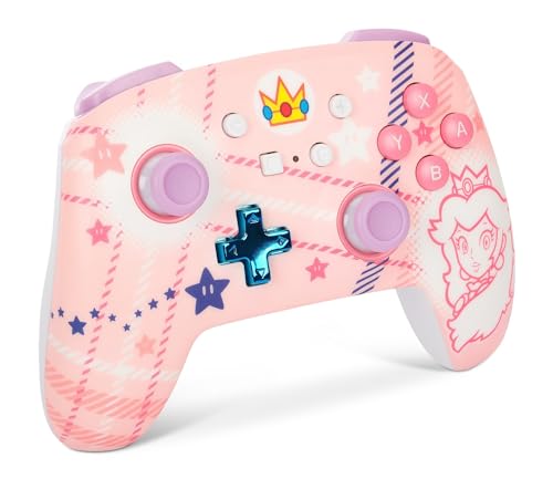 Manette sans fil améliorée PowerA pour Nintendo Switch modèle OLED et Switch Lite accessoire de jeu manette de jeu manette gaming manette Bluetooth sous licence officielle Mario: Princess - vue 8