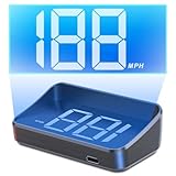 WODHMIEY HUD Speedometer Projector,Windshield Projector Speedometer HUD with GPS & Beidou, Auto Brightness Adjustment, 10Hz Refresh Rate, Clear Display with Sunshade, Automatic Startup White MPH - Image 1