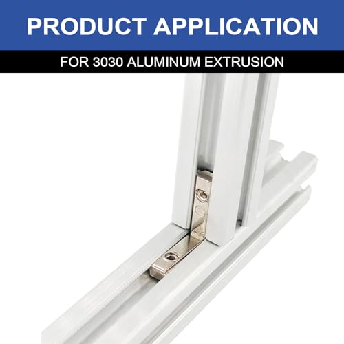Image of 24pcs Seekliny 3030 Aluminum Extrusion Connector Corner Bracket Joining 3030 Hardware T-Slotted Accessories V-Slot with Screws for 8020 Aluminum Profile 3D Printer Frame Spare Parts Silver