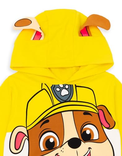 Paw Patrol Kids Hoodie | Boys Girls Chase Marshall Skye Everest OR Rubble Sweater Options | Yellow Navy Red Pink Blue 3D Ears3