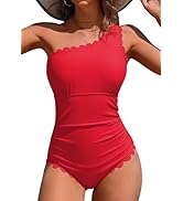 Charmo Bathing Suit for Women One Shoulder One Piece Swimsuit