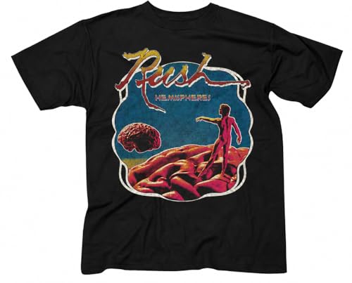 Rush Mens Hemispheres Album Cover T-Shirt Black Small | Officially Licensed Merchandise