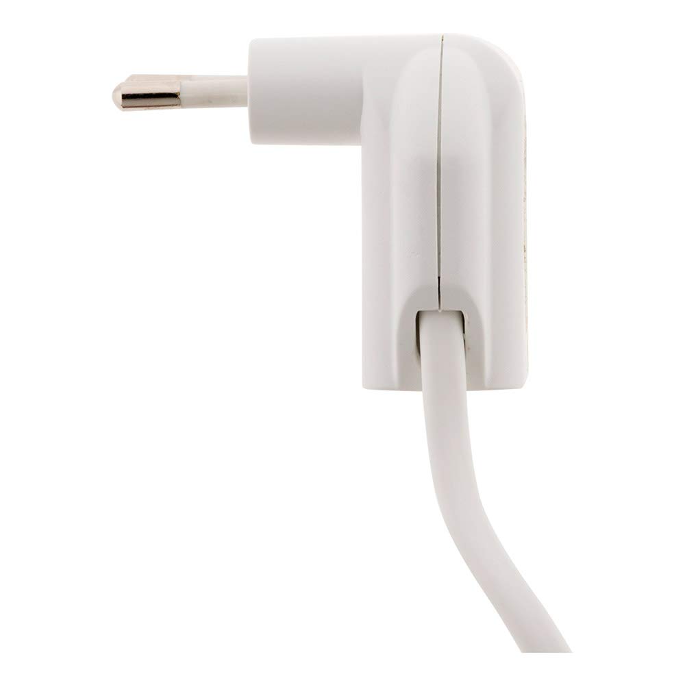 Zenitech - Przedłużacz HO3VVH2-F 2x0.75mm² 3m - PVC - Kompatybilny z Urządzeniami Elektrycznymi Wewnętrznymi, Wtyczka z Zasłoną Bezpieczeństwa, Certyfikaty NF i CE - Wygodne Użytkowanie Domowe - Biały
