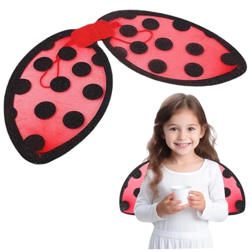 Alas de mariquita para niñas disfraz infantil plegable para fiestas de disfraces y halloween