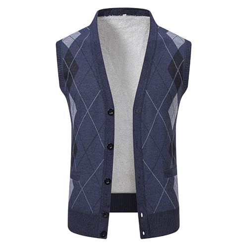 Men’s Knitted Sleeveless Cardigans Wool Blend Big and Tall Sleeveless Vest Lightweight Thermal Cardigan Vests2