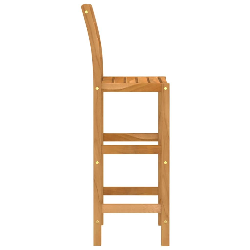Juego de 5 barras de jardín de madera maciza de acacia con superficie resistente a la intemperie, incluye mesa y cuatro taburetes, ideal para terrazas, balcones y grupos de salón al aire