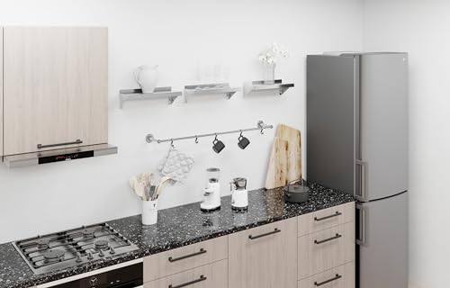 Image of AmGood Stainless Steel Wall Shelf | Appliance & Equipment Metal Shelving | Kitchen, Restaurant, Garage, Laundry, Utility Room | Heavy Duty | Squared Edge | NSF Certified (06 inch Width x 16 inch Length)
