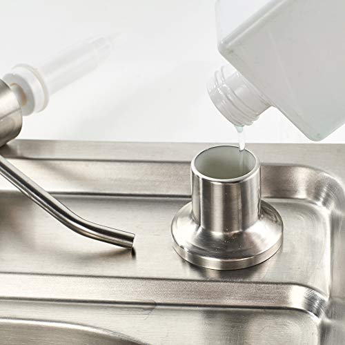 Ibergrif M34027 Kitchen Sink Soap Dispenser, Built in 500ml Liquid, Replacement Sink Dispenser Pump, for Bathroom and Dish Lotion Sink, 360° Rotation Nozzle, Stainless Steel, Silver - Cosy Home Interiors Ibergrif M34027 Kitchen Sink Soap Dispenser, Built in 500ml Liquid, Replacement Sink Dispenser Pump, for Bathroom and Dish Lotion Sink, 360° Rotation Nozzle, Stainless Steel, Silver - Image 8