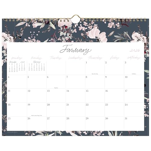 Cambridge 2026 Wall Calendar by Leah Bisch, Monthly, 15 x 12, Medium, Calista Floral (LB40-707-26)