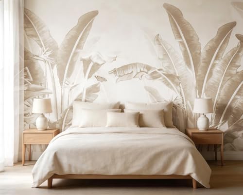 AFZEVEB-Abstract Tropical Banana Leaf Peel and Stick Wallpaper wall murals