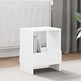 Mangloder Weißes Magazinregal aus Holzwerkstoff 35 x 30 x 45 cm, Zeitschriftenständer mit integrierter Aufbewahrung, Zeitungsständer für Wohnzimmer, Büro, Flur und Moderne Innenräume