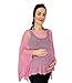 Produktbild Ikat Damen Mutterschaft Schwangerschaft Aufdecken Kap Häkeln Spitze Fischnetz Fledermaus Poncho Einheitsgröße (Einheitsgröße, Dusty Pink)