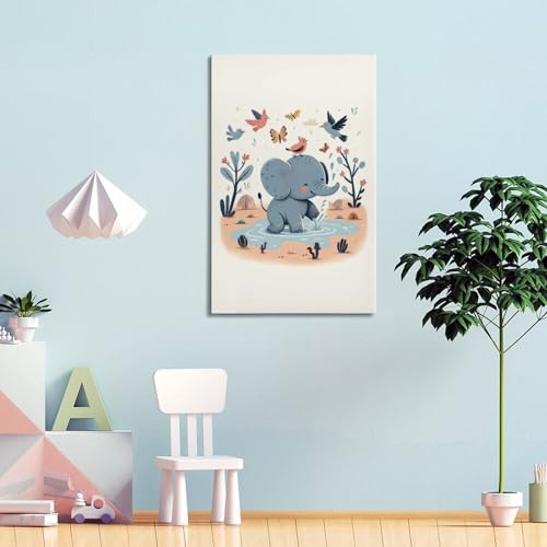 Impression sur toile bébé éléphant : le cadeau de naissance idéal pour déco de chambre