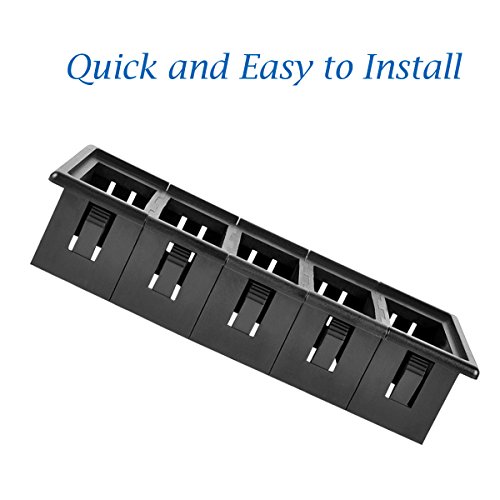 Autoec Rocker Switch Panel Switch Holder Housing Kit - Black Plastic (Pack Of 5) #TOP1