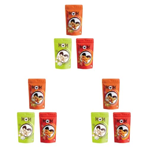 Image of MOM - Meal of the Moment, Roasted Makhana Pack of Tomato Achaari, Cheddar Cheese, and Cream N Onion, 52g /56g - Gluten Free | Anti Oxidants | MSG Free | Zero Trans Fat | No added Preservatives and No Artificial Flavours