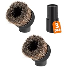 For Shark Vacuum Attachments, Round Horse Hair Vacuum Brush Attachment For Shark Vacuum Brush Attachment With 1-1/4 To 1-3/8 Adapter, For Dusting Car Seats & Upholstery, 3 Pack