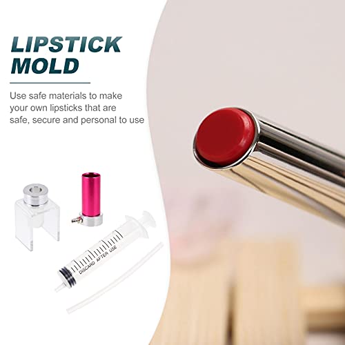 Lurrose Moisturizer 4pcs DIY Lipstick Mould Tool Set Lipstick Cosmetics Silicone Mould with Bracket Die Ring DIY Mold Crafts Tool Lip Balm - Image 3