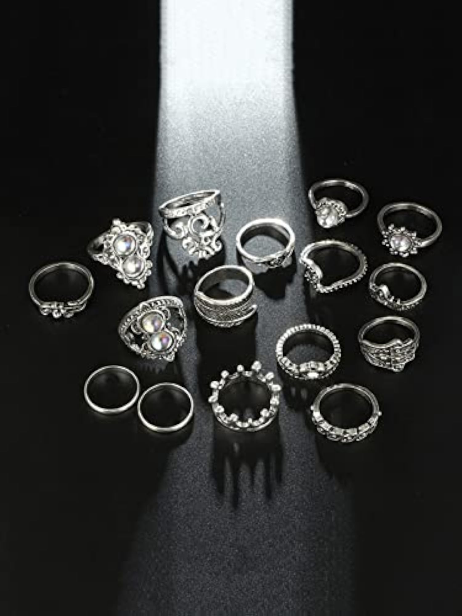 Astonish Oxidised Rings Set of 3