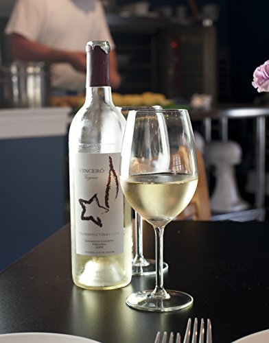 Copa de vino blanco de vidrio transparente y tallo alto 3