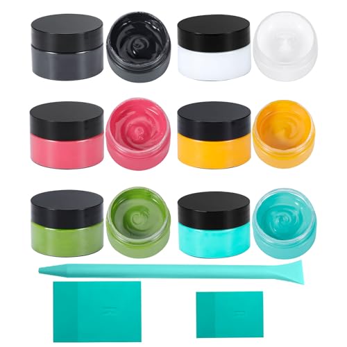 BOOLOOEN Chalk Paste Paint Kit - 6 Colors with 3