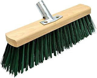 Cotarba 12" 300mm Green Sweeping Brush Head Stiff Bristle Hard Broom Garden Yard Sweeper
