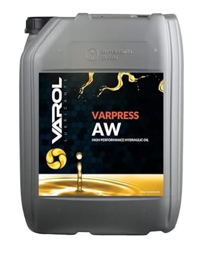 Varol Lubricants - Varpress 46AW High Performance Hydraulic Oil - 20 Litre (1PC) - Anti-Wear - DIN 51524 PART 1 + 2 - ISO 46