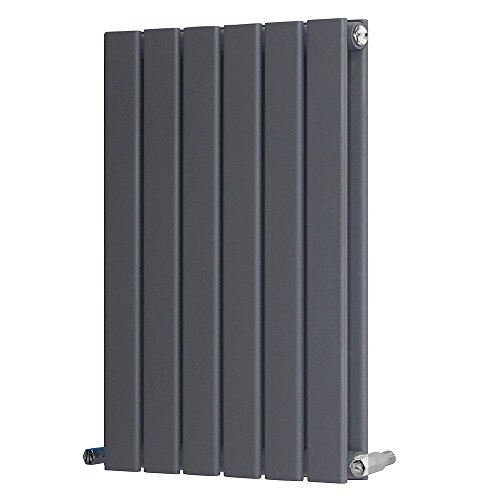 NRG Horizontal Designer Flat Double Panel Column Radiator Anthracite Bathroom Heater 600x408 Central Heating