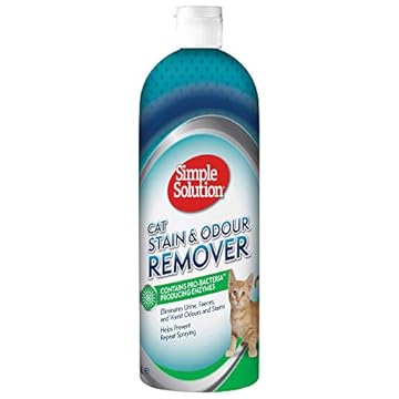 Simple Solution Cat Stain and Odour Remover, Enzymatic Cleaner with Pro-Bacteria Cleaning Power - 1 Litre