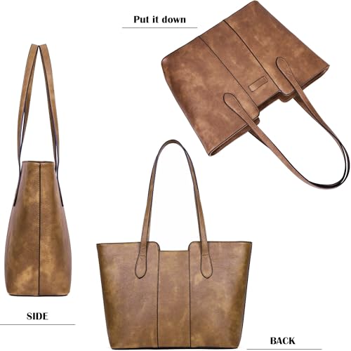 Image of ToLFE Tote Bags for Women Purses and Handbags Top Handle Satchel PU Leather Shoulder Hobo Bags | Top Handle