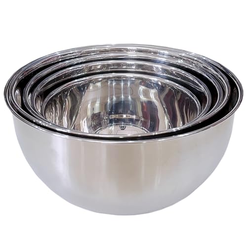 Tazón de Acero Inoxidable para Mezclar 4 Cuartos Plata miniatura 3