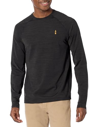 BASS OUTDOOR Men’s Lightweight Long-Sleeve Pullover – Easy-Care Crew Neck