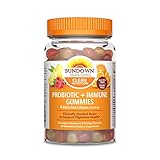 Probiotic Gummies by Sundown, with Vitamin D, Supports Digestive and Immune Health, Non-GMO, Free of Gluten, Dairy, Artificial Flavors, 60 Gummies