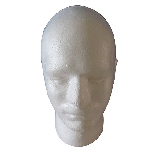 JANZU Peluca Masculina Pantalla CosmetologíA Maniquí Soporte de Cabeza Modelo Espuma