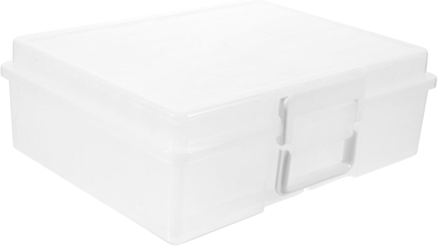 Luxshiny Photo Organizer Box Large Storage Box Lids Transparent Plastic Photo Storage Containers