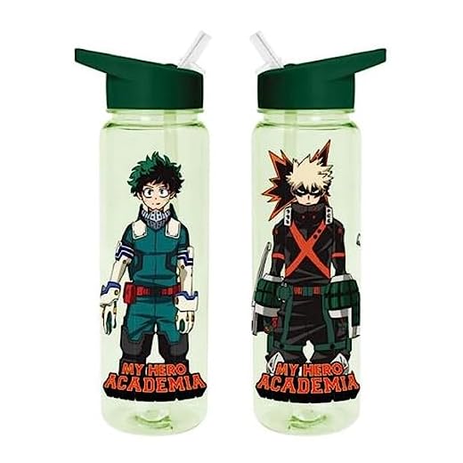 Pyramid International My Hero Academia - Botella de agua de plástico transparente (540 ml), producto oficial, Durchsichtig