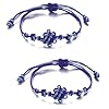 Lymizhuo 2Pcs Hunter Cosplay K Wristband,Demon Hunters Knot Bracelet, Two-Color Adjustable Woven Bracelet for Fans, Halloween Costumes, Parties & Festivals (Style 1)