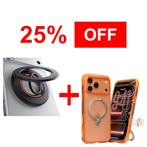 TORRAS Magnetic Stand Case & Magnetic Phone Grip Ring Holder Kickstand
