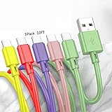 5 Pack (10FT) USB C Cable 2.4A Fast Charger USB Type c Cable for iPad Pro 2020 iPad Air 4 Samsung Galaxy S9 S8 Note 9 Note 8 Galaxy Note 20 10 S21 S20 S10 Plus Quick Data Cord