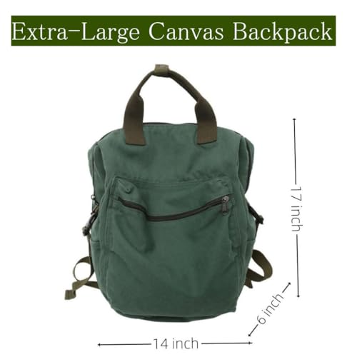 Image of MaxxCloud Vintage Denim Laptop Backpack Casual Canvas Daypack Handbag Purse Lightweight Rucksack Shoulder Bag