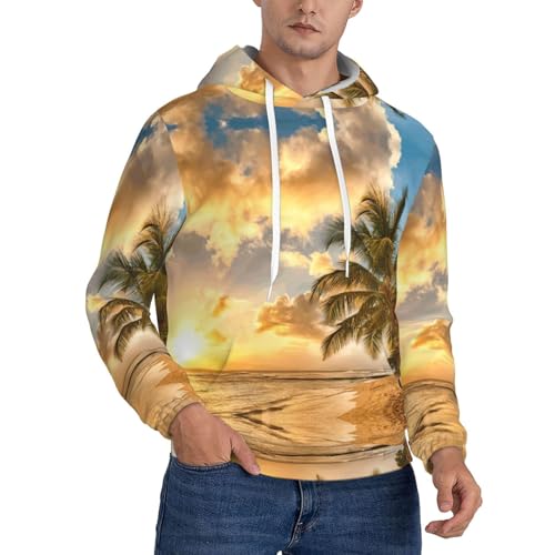 Sweat à capuche imprimé palmier pour vos soirées fraîches et moments de détente